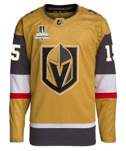 Jake Leschyshyn 15 Vegas Golden Knights Stanley Cup 2023 Champions Patch Home Breakaway Men Jersey - Gold - Robokeg