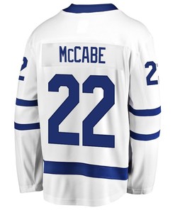 Jake McCabe 22 Toronto Maple Leafs Stanley Cup 2023 Playoffs Patch Away Breakaway Men Jersey - White - Robokeg