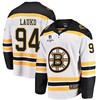 Jakub Lauko 94 Boston Bruins Stanley Cup 2023 Playoffs Patch Away Breakaway Men Jersey - White - Robokeg