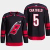 Jalen Chatfield 5 Carolina Hurricanes Black Jersey Primegreen Alternate - Robokeg
