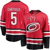 Jalen Chatfield 5 Carolina Hurricanes Stanley Cup 2023 Playoffs Patch Home Breakaway Men Jersey - Red - Robokeg