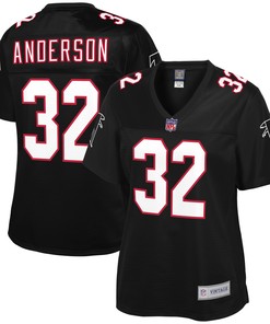 Jamal Anderson Atlanta Falcons Nfl Pro Line Womens Retired Player Jersey - Black - Robokeg