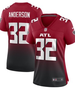Jamal Anderson Atlanta Falcons Womens Retired Game Jersey - Red Nfl - Robokeg