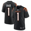 Jamarr Chase Cincinnati Bengals 2021 Nfl Draft First Round Pick Game Jersey - Black - Robokeg