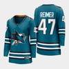 James Reimer 47 San Jose Sharks 2022-23 Home Women Premier Breakaway Jersey Teal - Robokeg
