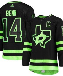 Jamie Benn Dallas Stars Adidas Alternate Captain Patch Primegreen Authentic Pro Player Jersey - Black Nhl - Robokeg