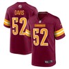 Jamin Davis Washington Commanders Game Jersey Burgundy Nfl - Robokeg