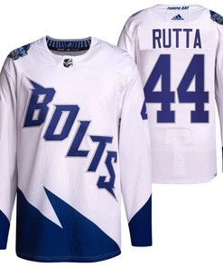 Jan Rutta 2022 Stadium Series Lightning 44 White Primegreen Jersey Jersey - Robokeg