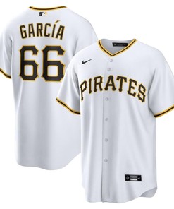 Jarlín García 66 Pittsburgh Pirates Home Men Jersey - White - Robokeg