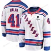 Jaroslav Halak 41 New York Rangers Stanley Cup 2023 Playoffs Patch Away Breakaway Men Jersey - White - Robokeg