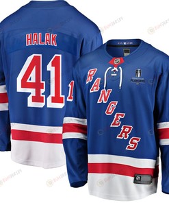 Jaroslav Halak 41 New York Rangers Stanley Cup 2023 Playoffs Patch Home Breakaway Men Jersey - Blue - Robokeg