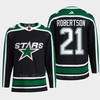 Jason Robertson 21 Reverse Retro 2.0 Dallas Stars 2022 Black Jersey Pro Primegreen - Robokeg