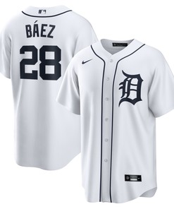 Javier Baez Detroit Tigers Home Replica Player Jersey - White Mlb - Robokeg