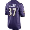 Javorius Allen Baltimore Ravens Nfl Draft Game Jersey - Purple - Robokeg