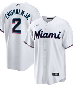 Jazz Chisholm Jr. Miami Marlins Home Replica Player Jersey - White Mlb - Robokeg