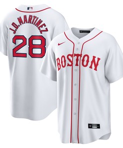 J.d. Martinez Boston Red Sox 2021 Patriots Day Official Replica Player Jersey - White Mlb - Robokeg