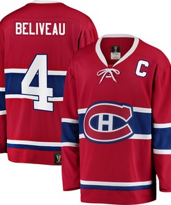 Jean Beliveau Montreal Canadiens Fanatics Branded Premier Breakaway Retired Player Jersey - Red Nhl - Robokeg