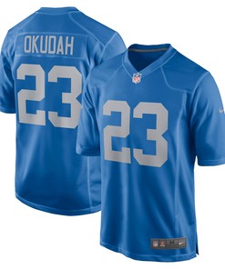 Jeff Okudah Detroit Lions Game Player Jersey - Blue Nfl - Robokeg
