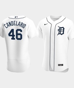 Jeimer Candelario 46 Detroit Tigers White Home Jersey - Robokeg