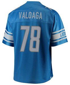Jeremiah Valoaga Detroit Lions Nfl Pro Line Team Color Player Jersey - Blue - Robokeg