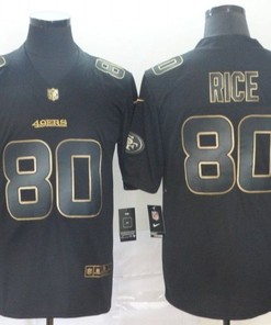 Jerry Rice #80 San Francisco 49ers Nfl Explosion Legendary Gold Black Jersey - Robokeg