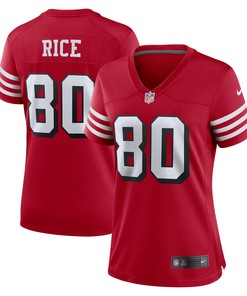 Jerry Rice San Francisco 49ers Womens Alternate Game Jersey - Scarlet Nfl - Robokeg