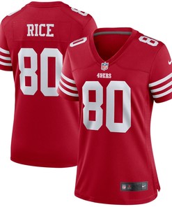 Jerry Rice San Francisco 49ers Womens Retired Player Game Jersey - Scarlet Nfl - Robokeg
