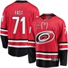 Jesper Fast 71 Carolina Hurricanes Stanley Cup 2023 Playoffs Patch Home Breakaway Men Jersey - Red - Robokeg
