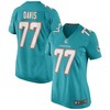Jesse Davis Miami Dolphins Womens Game Jersey - Aqua Nfl - Robokeg