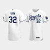 Jesse Hahn 32 Kansas City Royals White Home Jersey - Robokeg