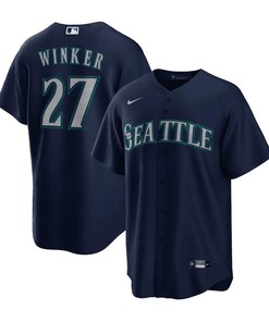 Jesse Winker 27 Seattle Mariners Alternate Men Jersey - Navy - Robokeg