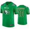 Jimmy Garoppolo San Francisco 49ers #10 Jersey St. Patricks Day Kelly Green Lucky - Men - Robokeg