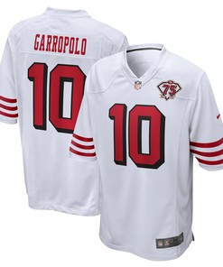 Jimmy Garoppolo San Francisco 49ers 75th Anniversary 2nd Alternate Game Jersey White Nfl - Robokeg