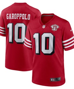 Jimmy Garoppolo San Francisco 49ers 75th Anniversary Alternate Game Player Jersey - Red Nfl - Robokeg