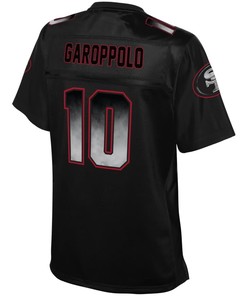 Jimmy Garoppolo San Francisco 49ers Nfl Pro Line Womens Pro Line Smoke Fashion Jersey - Black - Robokeg
