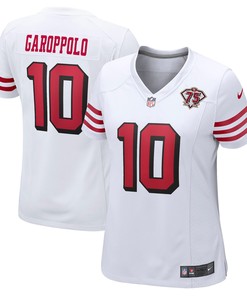 Jimmy Garoppolo San Francisco 49ers Womens 75th Anniversary 2nd Alternate Game Jersey - White Nfl - Robokeg