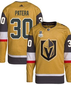 Jiri Patera 30 Vegas Golden Knights Stanley Cup 2023 Final Patch Home Breakaway Men Jersey - Gold - Robokeg