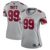 J.j. Watt Arizona Cardinals Womens Inverted Legend Jersey - Gray Nfl - Robokeg