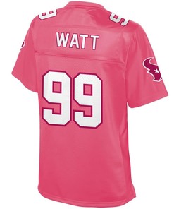 J.j. Watt Houston Texans Nfl Pro Line Womens Fashion Jersey - Pink - Robokeg