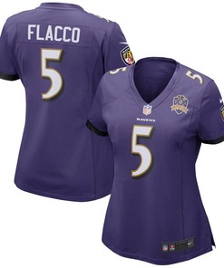 Joe Flacco Baltimore Ravens Nike Womens Patch Game Jersey - Purple - Robokeg