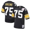 Joe Greene Pittsburgh Steelers Mitchell & Ness 1975 Authentic Throwback Retired Player Jersey - Black Nfl - Robokeg