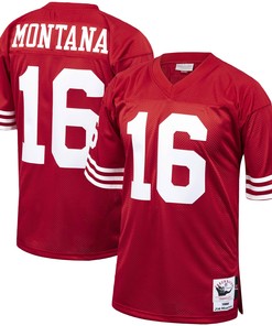 Joe Montana San Francisco 49ers Mitchell & Ness 1989 Authentic Throwback Retired Player Jersey - Scarlet Nfl - Robokeg