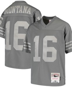 Joe Montana San Francisco 49ers Mitchell & Ness 1990 Retired Player Metal Replica Jersey - Charcoal Nfl - Robokeg
