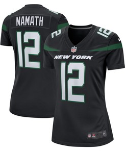Joe Namath New York Jets Womens Retired Player Jersey - Black Nfl - Robokeg