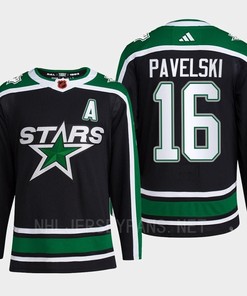 Joe Pavelski 16 Reverse Retro 2.0 2022 Dallas Stars Black Jersey Pro Primegreen - Robokeg