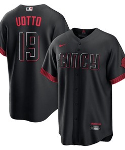 Joey Votto 19 Cincinnati Reds 2023 City Connect Men Jersey - Black - Robokeg