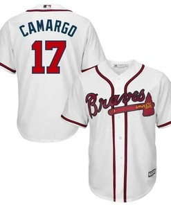 Johan Camargo Jersey, Atlanta Braves Home Official Cool Base Player Jersey - White - Robokeg