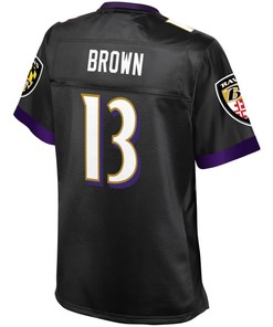John Brown Baltimore Ravens Nfl Pro Line Womens Alternate Player Jersey - Black - Robokeg
