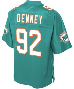 John Denney Miami Dolphins Nfl Pro Line Team Player Jersey - Aqua - Robokeg