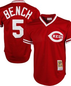 Johnny Bench Cincinnati Reds Mitchell & Ness 1983 Authentic Copperstown Collection Mesh Batting Practice Jersey - Red Mlb - Robokeg